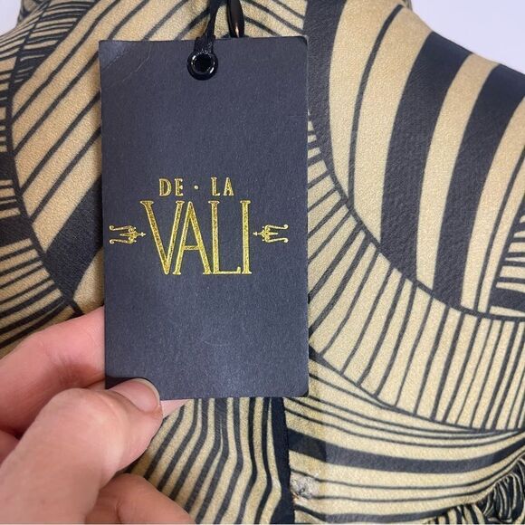 DE LA VALI JOSEPHINE LONG SLEEVE MAXI DRESS NWT Size 8 - Picture 8 of 10